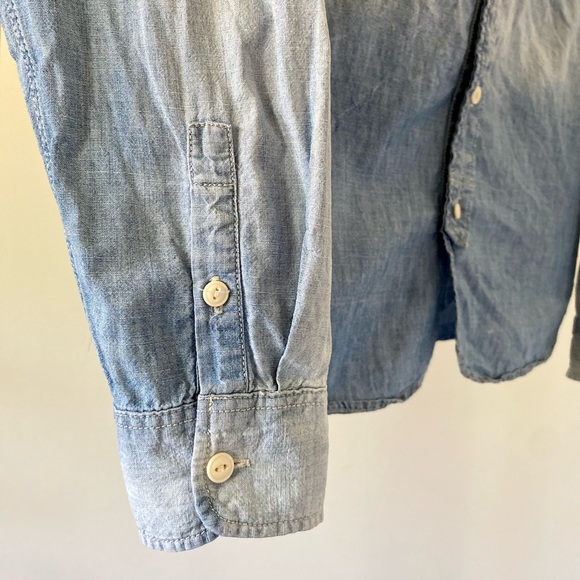 Chaps Ombré Denim Long Sleeve Button Up Shirt - Picture 3 of 6